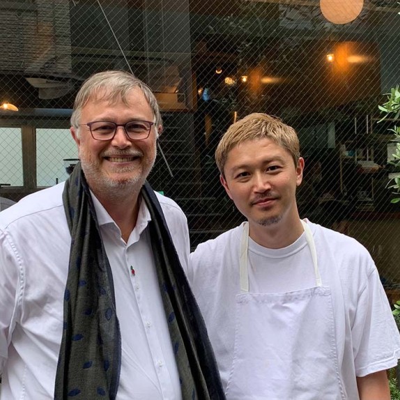 Frank Fol with chef Kiki Harjuku of restaurant Kiki